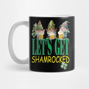 Lets Get Shamrocked Leprechauns Funny Clovers St Patrick's Day Mug